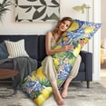 thumbnail image 5 of Lemon Print Body Pillow Cover - Soft & Breathable Fabric, Hidden Zipper, 20"x54", Cute Fruit & Floral Design - Perfect Gift for Lemon Lovers, Summer Decor, Side Sleepers & Pregnancy Support, 5 of 7