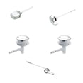 thumbnail image 3 of Injueey Botón de descarga de inodoro para el hogar, Hotel, oficina, apartamento, dormitorio, varilla de baño, repuesto, accesorios de Hardware Accesorios de baño Barra de Aluminio Delantera, 3 of 6