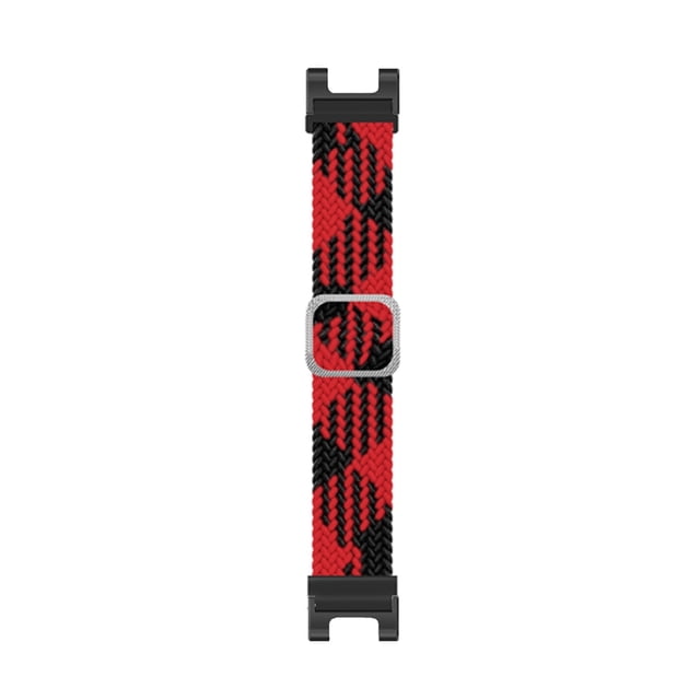 Graflsoa Amazfit T-Rex Pro Bracelet en Nylon Réglable - Bande de Remplacement 22mm Rouge & Noir (7) pour Montres Intelligentes