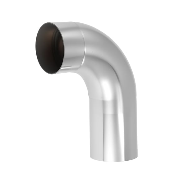 2 Inch OD 90 Degree Mandrel Bend Elbow 4.72" Length Exhaust Elbow Pipe Connector 304 Stainless Steel Extended Pipe Tube for Welding HVAC Stair Handrail Polished Surface 1mm Wall