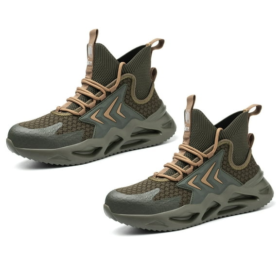 Indestructible Work Shoes Lightweight Slip-Resistant Industrial Construction Sneakers Steel Toe Work