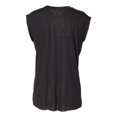 thumbnail image 3 of Ladies' Flowy Muscle T-Shirt with Rolled Cuff - BLACK - 2XL, 3 of 5