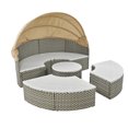 thumbnail image 5 of Round Patio Sectional Sofa | Transformable Daybed for Garden Use | Durable Metal Frame with PE Rattan | Solve Comfort and Weather - Resistance Issues, 5 of 7