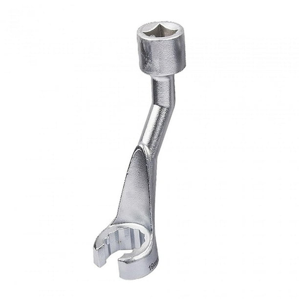 Llave de tubo para tuercas de línea de combustible de 1/2", duradera, de doble extremo, tipo L, de 1/2" 19mm