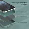 thumbnail image 6 of Compatible with iPhone 11 Pro Max Case, Drop Protection Liquid Silicone Gel Rubber Full Body Bumper Cover with Soft Microfiber Shockproof Phone Case for iPhone 11 Pro Max 6.5", Pine Green, 6 of 15