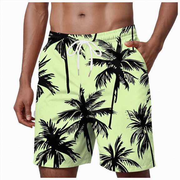 NOLDARES Athletic Beach Shorts for Men Loose-Fit Running Gym Workout Shorts with Side Pockets(Light Green,3XL)