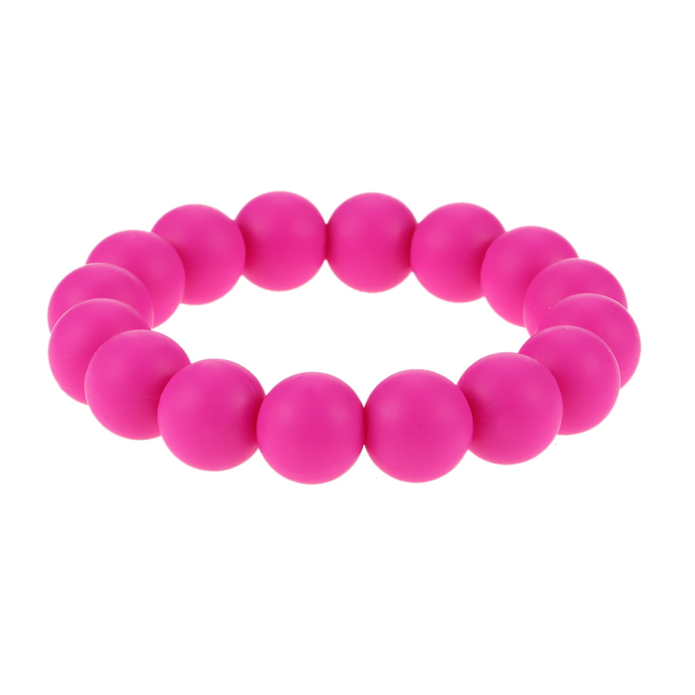 Silicone Chew Biting Bracelet Baby Teething Teether Bangle Chewy Beads L 