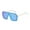 Blue Mirrored, variant on Oversized Rimless Flat Sunglasses Womens Mens Shield Mono Block Glasses