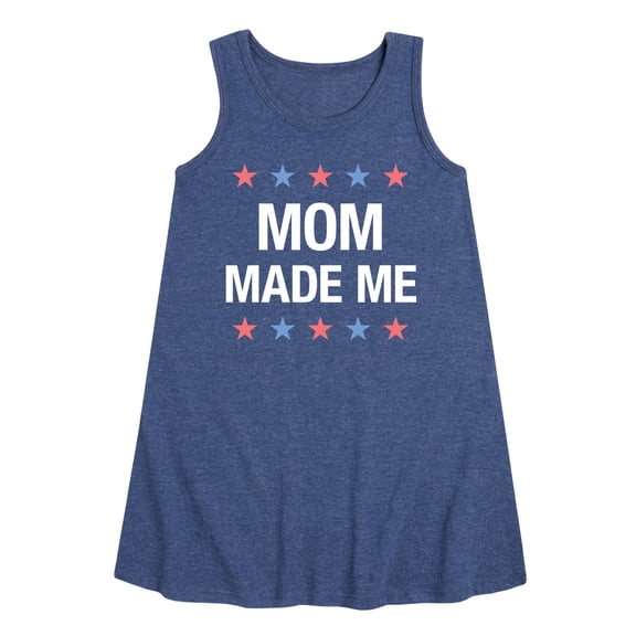 Instant Message - Matching 4Th Shirts Mom Made Me - Toddler & Youth Girls A-line Dress