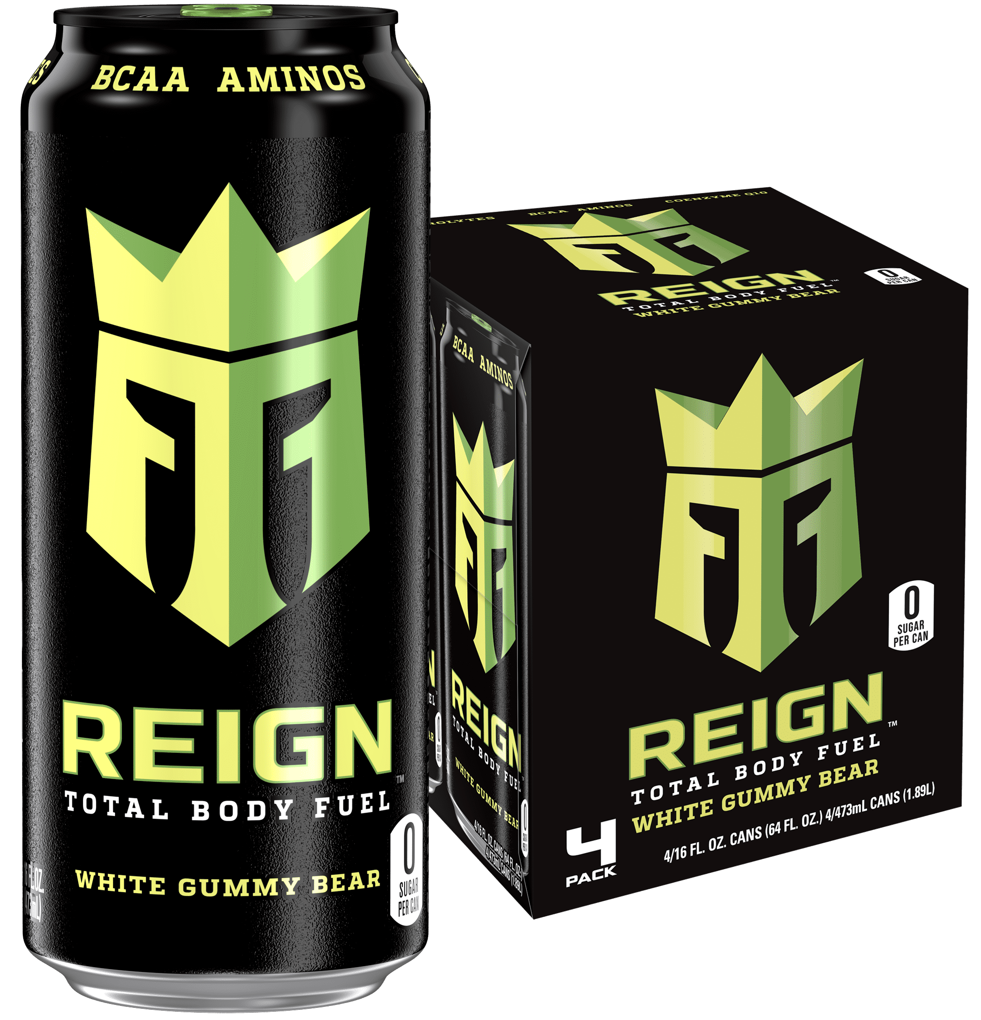 Reign Total Body Fuel, White Gummy Bear, Performance Energy Drink, 16
