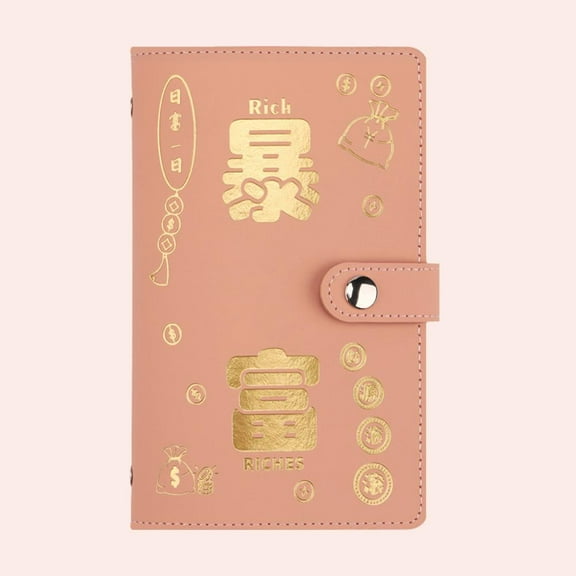Cash Saving Book with Creative Design and High-Quality PU Material - Perfect Practical Gift