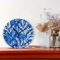 thumbnail image 2 of Blue Corals Round Wall Clock Silent Analog Battery Operated Black Pointer Home Decor 9.84" Diameter, 2 of 11