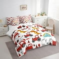 thumbnail image 3 of Castle Fairy Kids Cartoon Truck 7-Piece Bedding Comforter Set,Kawaii Dinosaur King Bedding Sets,Car Theme Ultra Soft Bed Sheets,Ultra Soft Home Decor, 3 of 8