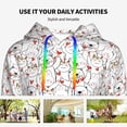 thumbnail image 4 of Kdxio Cat Bear Rabbit Print Womens Oversized Hoodies Sweatshirts Hooded Pullover Tops Sweaters Casual-XX-Large, 4 of 7