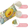 thumbnail image 3 of Easter Chick Eggs Lumbar Decorative Throw Pillow Cover 12 x 20, Chicken Bunny Ears Colorful Plaid Check Rectangle Cushion Case Decor, Flowers Butterfly Farmhouse Home Decoration for Sofa Couch, 3 of 5