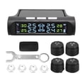 thumbnail image 1 of Kit de sistema de monitoreo de presión de neumáticos TPMS Energía solar con 4 sensores externos Pantalla LCD Alertas de temperatura de presión, 1 of 7