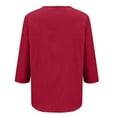 thumbnail image 4 of Kelon Ladies Tops and Blouses Short Sleeve Shirts V Neck Linen Cotton Business Casual Fashion Outfit Going Out Outfits Y2k Clothes, XL, 4 of 9