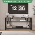thumbnail image 4 of 58'' TV Stand for TV up to 65 Inches, Entertainment Center with Open Storage Shelves, TV Media Console Table with Quadruple-Tube Support for Living Room, Bedroom, 4 of 6