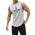 thumbnail image 4 of Patrón De Esqueleto Cómodo Y Transpirable, Camiseta Sin Mangas Elástica Casual Para Hombres Para Entrenamiento De Gimnasio De Verano, Entrenamiento De Baloncesto, 4 of 4