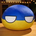 thumbnail image 2 of 12"Country Ball Plush toy, Polandball Stuffed Plush Pillow Birthday Xmas Gift for Kids，Interior Decor，Ukraine, 2 of 8