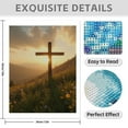 thumbnail image 3 of Diamond Art Kit for Adults, Sunset Meadow Cross Blossoms Diamond Painting for Adults Beginners, DIY Diamond Art Painting Kits, 5D Diamond Painting Crafts for Home Decor 12x16 Frameless, 3 of 7