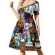 thumbnail image 1 of Vestido de manga larga con collage de música para mujer novedad de verano, 1 of 7