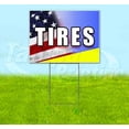 thumbnail image 1 of Tires (18" x 24") Yard Sign, Includes Metal Step Stake, 1 of 6