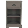 thumbnail image 2 of SAFAVIEH Griffin Solid Casual One Drawer Side Table, Grey, 2 of 4