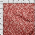 thumbnail image 3 of oneOone Rayon Red Fabric Lace Floral Dress Material Fabric Print Fabric By The Yard 56 Inch Wide, 3 of 8
