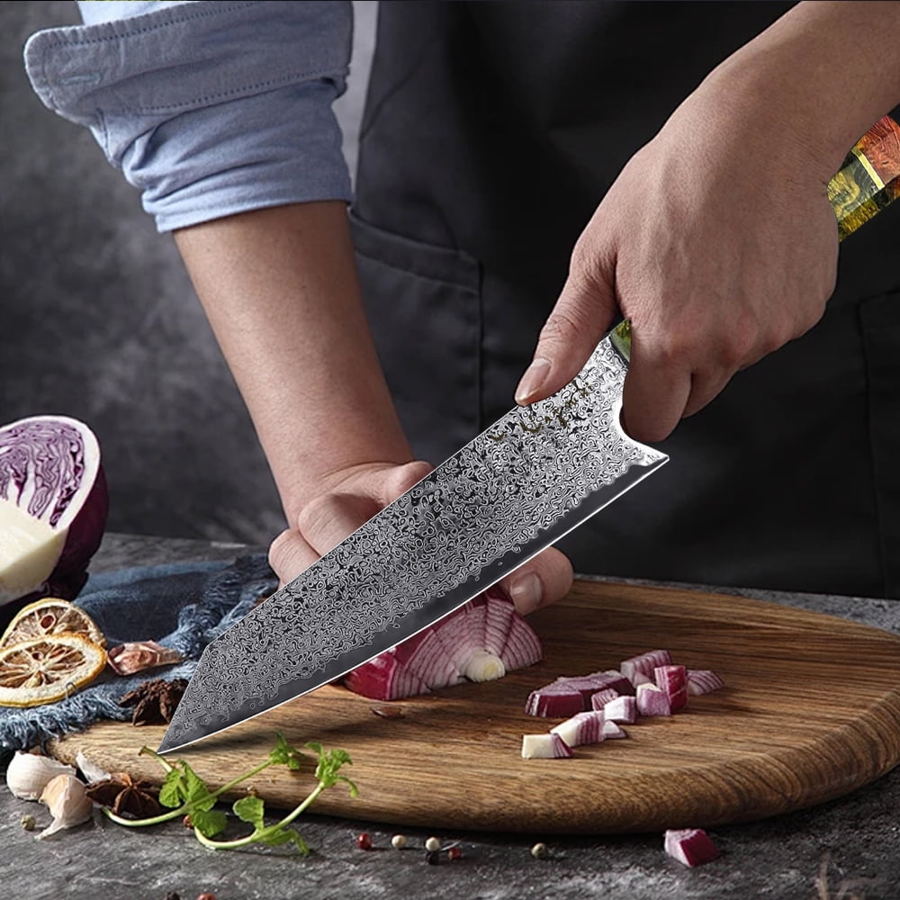 Damascus Knife 8 inch Kiritsuke Kitchen Chef Japanese Knife 67Layers VG10 High Carbon Stainless Steel Knives Razor Sharp