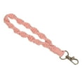 thumbnail image 1 of Unique Bargains Wrist Lanyard for Keys, Braided Twisted Keyring Hand Wrist Lanyards, Light Pink, 1 of 5
