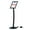 Black, variant on M&T Displays Floor Standing, Pedestal AcryLED Curved Menu Board 11x17 Aluminum Silver Sign Holder