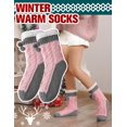 thumbnail image 5 of Womens Slipper Fuzzy Grips Socks Fluffy Winter Warm Thick Thermal Cozy Plush Non Slip Cabin Soft Fleece Socks 1Pairs, 5 of 6