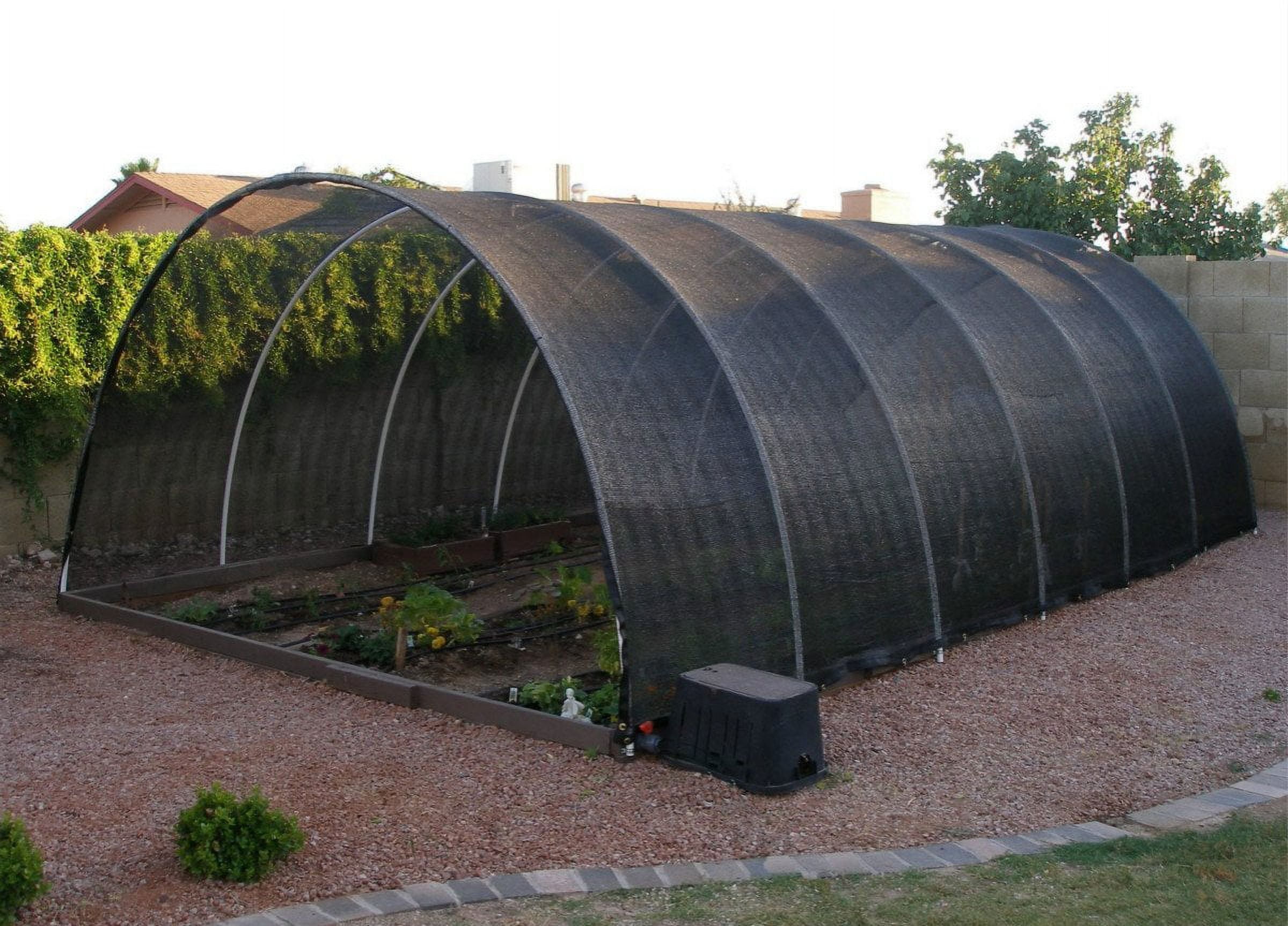 Agfabric 70% Sunblock Shade Cloth with Grommets for Garden Patio - 6' X 12' Black