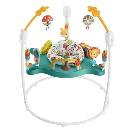 Fisher-Price Baby Bouncer Whimsical Forest Jumperoo Activity Center with Music and Lights, Unisex