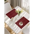 thumbnail image 5 of Animal Leather Pattern Placemats Set of 4, Vintage Minimalist Animal Print Red Placemats for Dining Table, Place Mats for Kitchen Tabletop, Waterproof Wipeable Dining Table Mats Set, 5 of 9