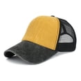 thumbnail image 2 of LEKODE Workout Hat Vintage Trucker Hat Outdoor Hat Summer Hats Adjustable Cute Gift for Golf Tennies for Men Women Funny Trucker Hat Hiking Hats Work Hat Yellow One Size, 2 of 3