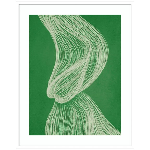 Amanti Art Emerald Motion II Wood Framed Wall Art Print