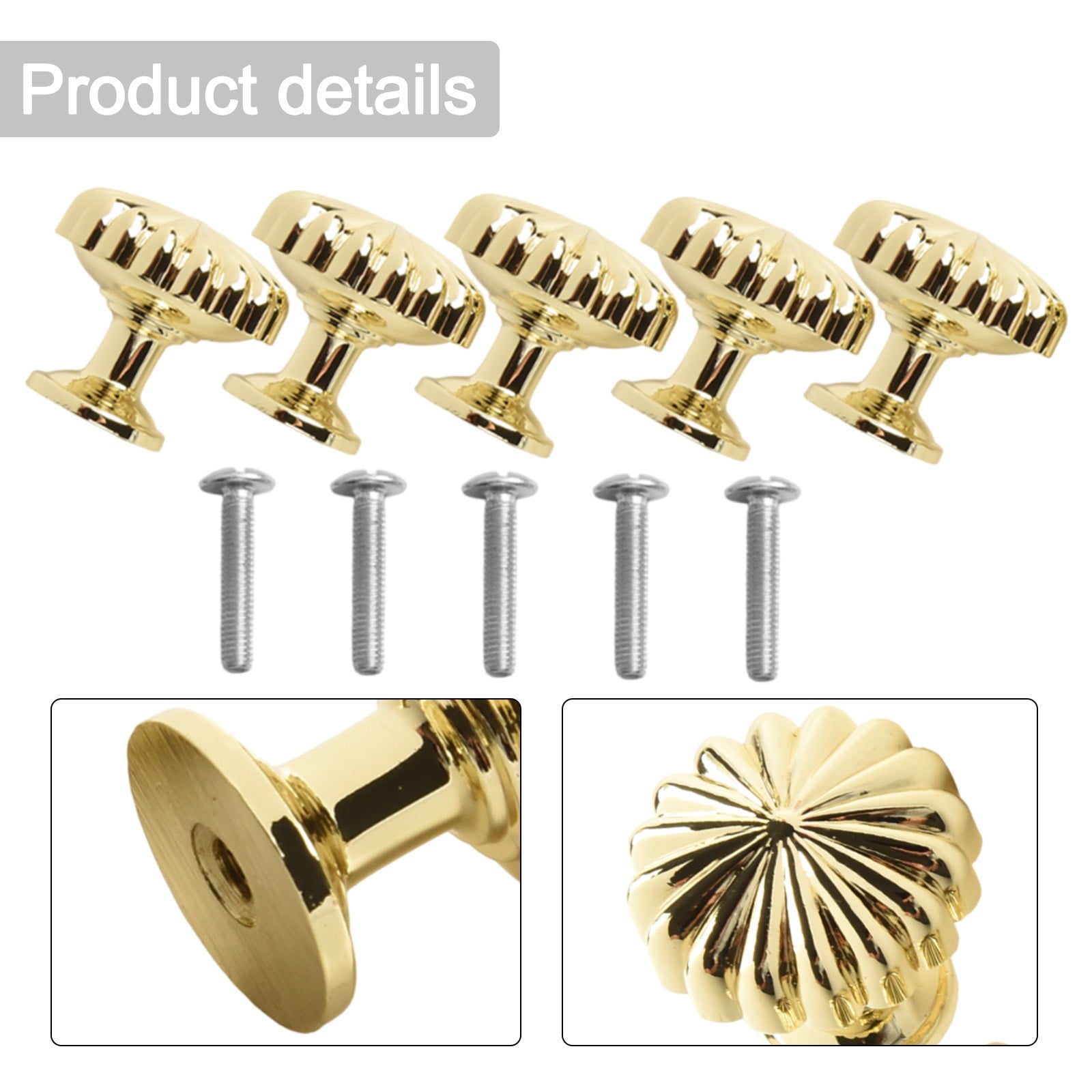 5pc Zinc Alloy Door Handle Knobs Kitchen Cupboard Wardrobe Cabinet Pull