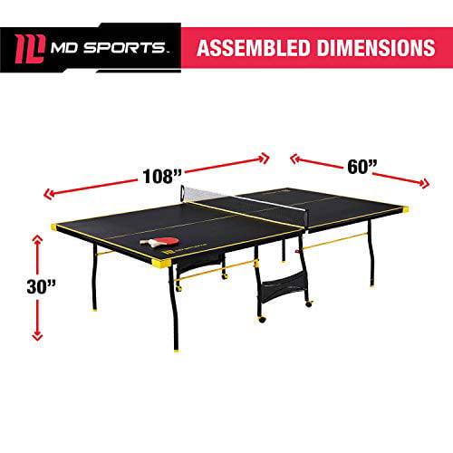 Regulation Ping Pong Table with Net MD Sports Table Tennis Set 
