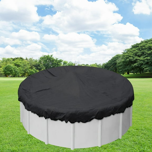 SEWCHICS Black Oxford Cloth Trampoline Protective Cover for Home Use, Weather Resistant Safety Accessory