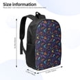 thumbnail image 2 of Uemuo Games Printed Durable 17-inch Student Backpack - Lightweight, Waterproof, Adjustable Straps, Ideal for School, Work, Travel, 2 of 5