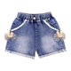thumbnail image 1 of Odeerbi 2-7 Años Niñas Pantalón Vaquero de Verano Pantalón Vaquero Con Lazo de Encaje Pantalón Vaquero Corto Casual, 1 of 3