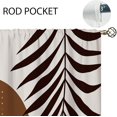 thumbnail image 5 of Brown Abstract Boho Mid Century Small Kitchen Curtains Modern Leaf Window Treatment Plant Chic Cafe Short Window Curtains for Bathroom Dining Laundry Room Tier Treatment Drapes 27.5x39 inch, 5 of 6