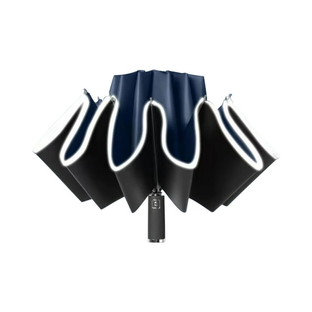 Boovnll Tool Kit, Opposite Direction Folding Umbrella Reflective Stripe Windproof Fully Automatic Compact 10 Rib Travel Umbrella Diameter 41 Inch, Tool Set, Home Essentials, Household Essentials