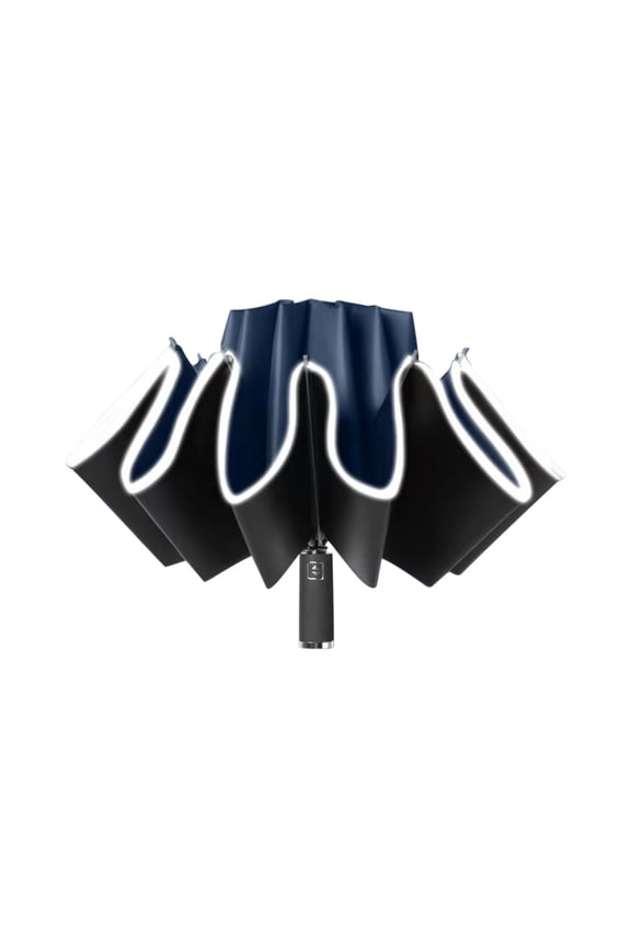 Home Items Clearance Sale Opposite Direction Folding Umbrella Reflective Stripe Windproof Fully Automatic Compact 10 Rib Travel Umbrella Diameter 41 Inch
