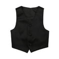thumbnail image 6 of iiniim Toddlers Kids Boys 3 Button Formal Suit Vest Gentleman Waistcoat for Wedding Pageant Birthday Party, 6 of 7