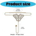 thumbnail image 3 of Glittering Rhinestones Butterfly Panties Thong Chain for Women Crystal Body Chain Jewelry G-String for Festivals Party Silver, 3 of 4