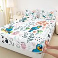 thumbnail image 3 of Homewish Blue Parrot 4 Pieces Queen Sheet Sets for Teens Boys Girls,Flower Animal Ultra Soft Flat Sheet,Dreamy Princess Queen Fitted Sheet,Ultra Soft Home Decor, 3 of 7
