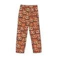 thumbnail image 3 of Vsdgher Brown Owl Print Mens Pajama Pants Sleep & Lounge Pants, PJ Bottoms With elastic waistb and Pockets, 3 of 5